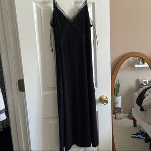 MNG Black Lace Slip Dress